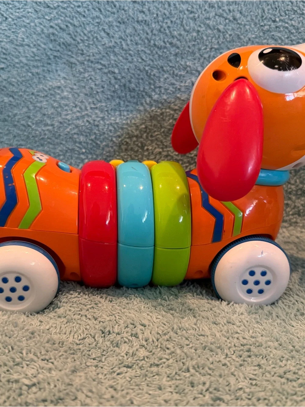 Lot of 2 Interactive Toy Dogs: VTech Pull Along & Winfun Rainbow Pup Educational